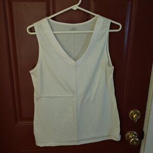 NWOT Women's Loft white tank Medium